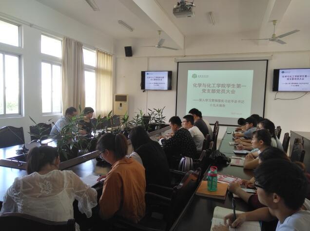 化学与化工学院各支部召开党员大会深入学习习近平总书记十九大报告精神
