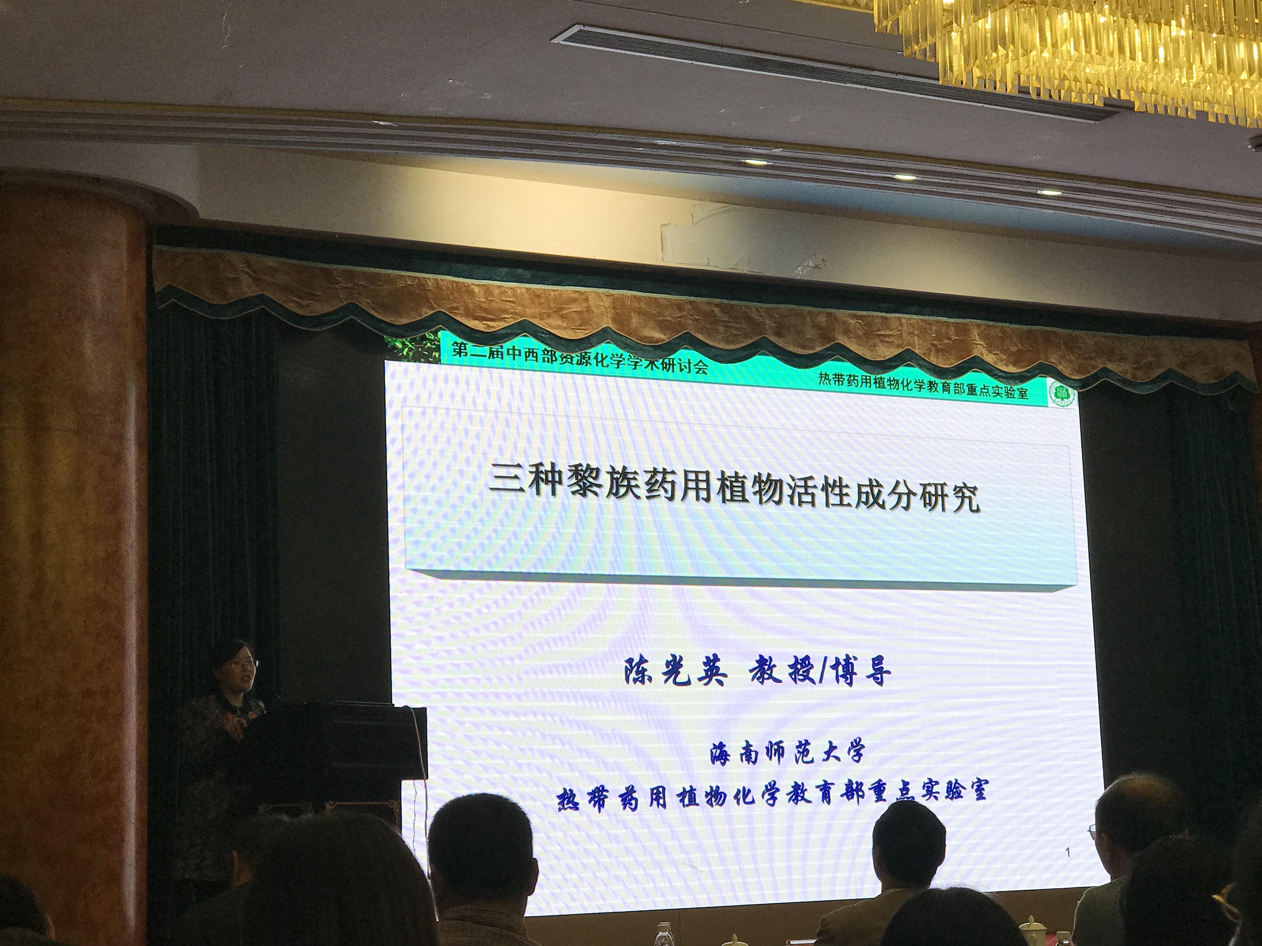 我校陈光英教授应邀在第二届中西部植物资源化学学术研讨会上作报告